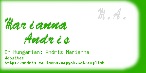 marianna andris business card